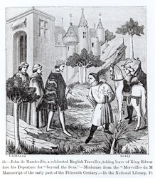 John de Mandeville Taking Leave of King Edward III Before His Departure, from 